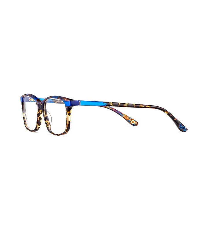 Etnia Barcelona Vicenza 22 HVBL occhiale da vista donna rettangolare in acetato havana e blu - vista laterale