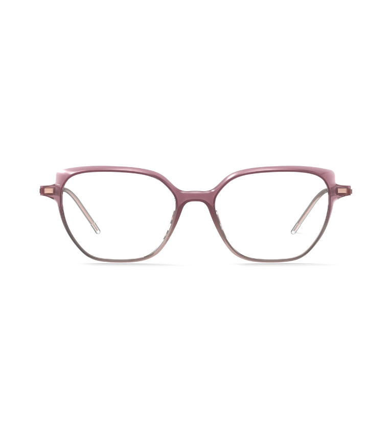 Lool Alhena PKBE occhiale da vista donna geometrico rosa e beige - vista frontale