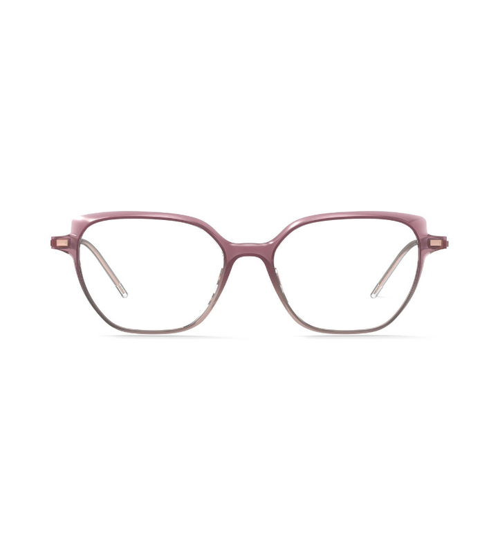 Lool Alhena PKBE occhiale da vista donna geometrico rosa e beige - vista frontale