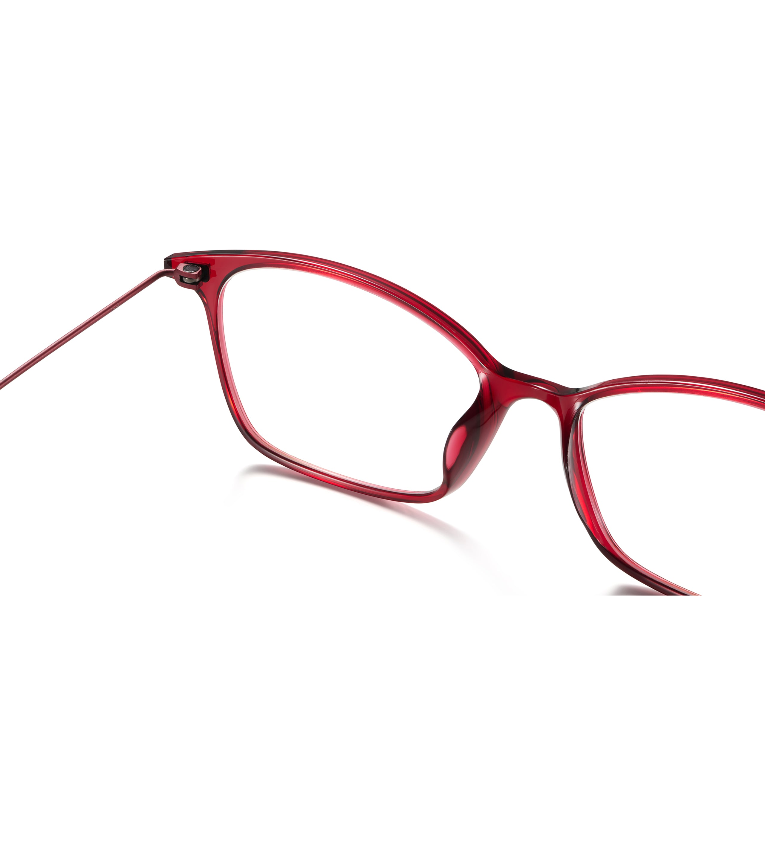 Lool Augite BX occhiale da vista donna rettangolare bordeaux - dettaglio