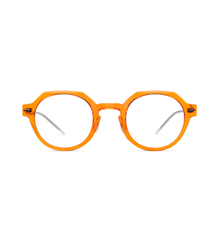 Lool Blaik OGGM occhiale da vista unisex rotondo arancione e grigio - vista frontale