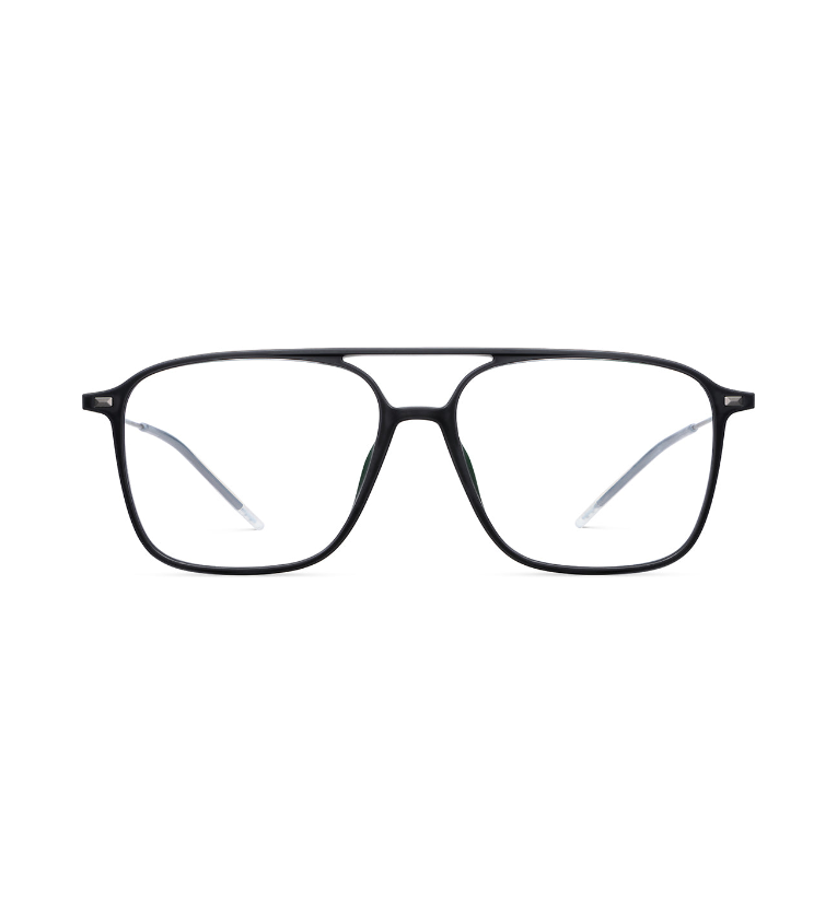 Lool Fipple BKGM occhiale da vista unisex squadrato nero e grigio - vista frontale