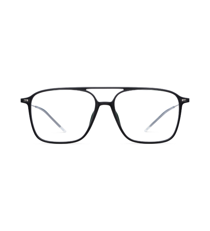 Lool Fipple BKGM occhiale da vista unisex squadrato nero e grigio - vista frontale
