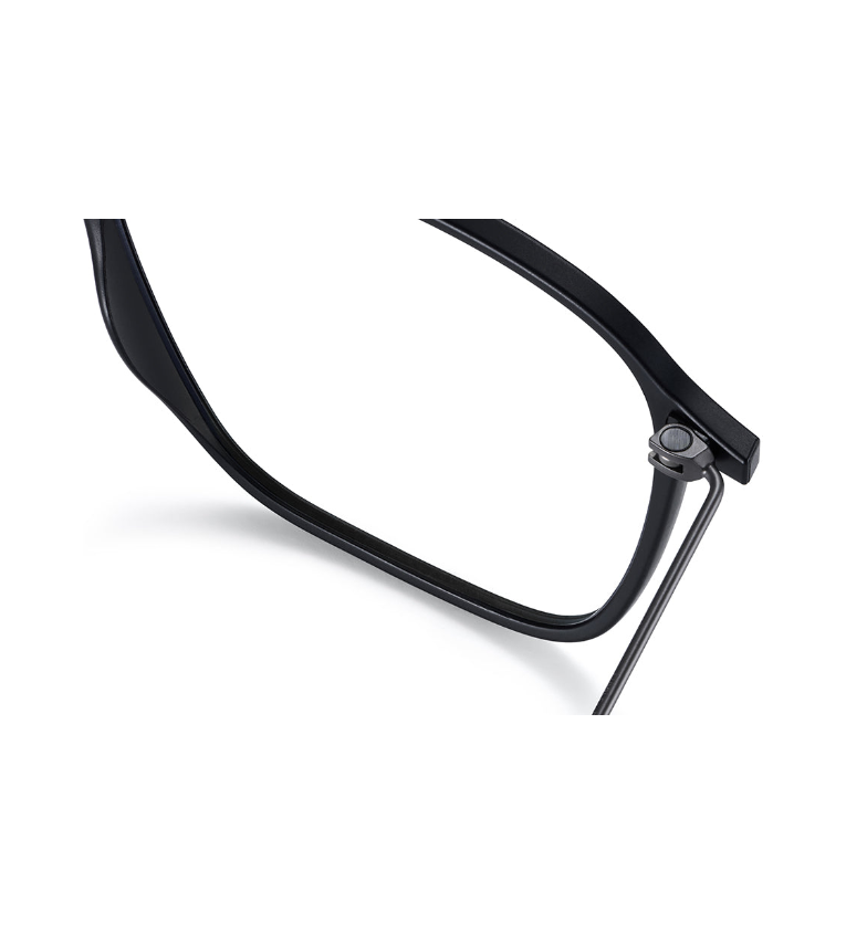 Lool Fipple BKGM occhiale da vista unisex squadrato nero e grigio - dettaglio
