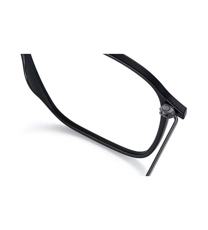 Lool Fipple BKGM occhiale da vista unisex squadrato nero e grigio - dettaglio