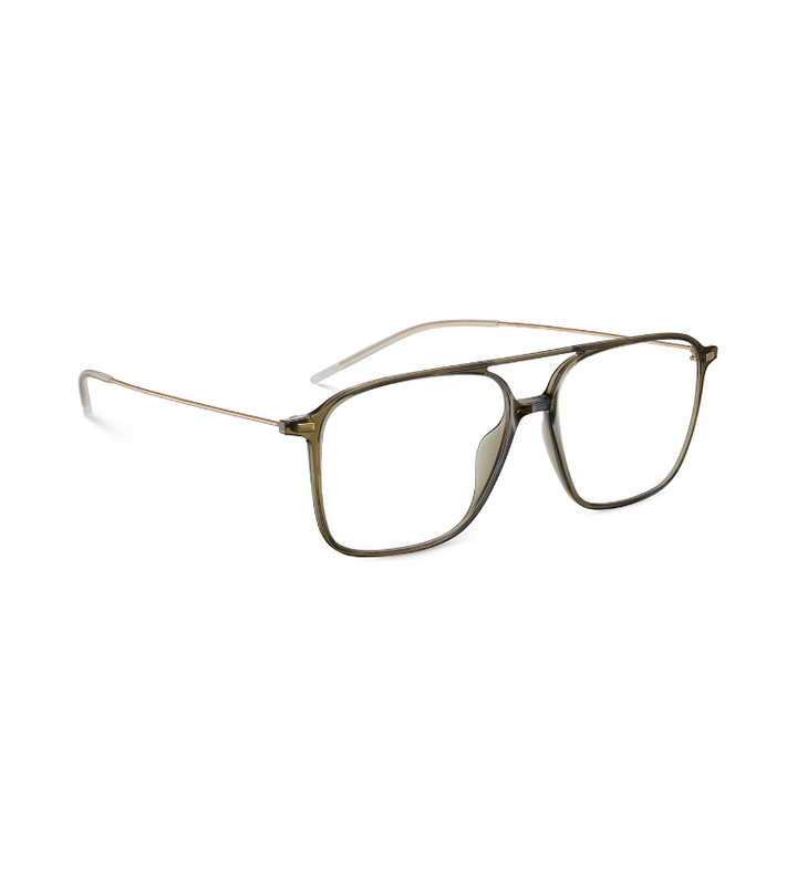 Lool Fipple GRGD occhiale da vista unisex squadrato verde e oro - vista 3/4
