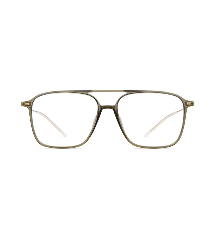 Lool Fipple GRGD occhiale da vista unisex squadrato verde e oro - vista frontale