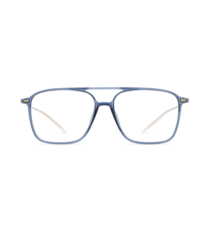 Lool Fipple GYGD occhiale da vista unisex squadrato grigio e oro - vista frontale