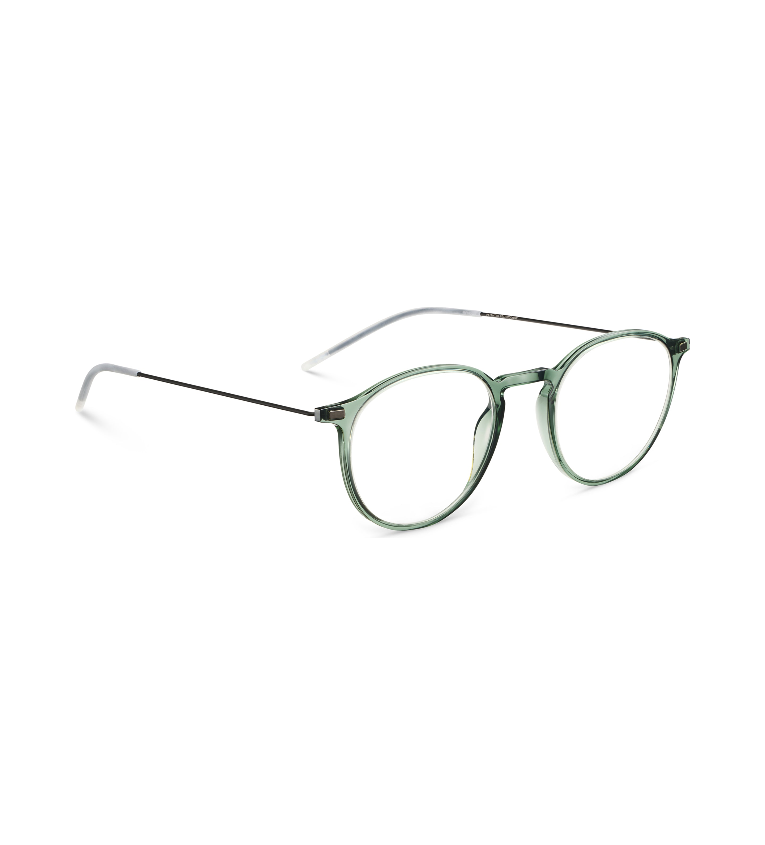 Lool Hangar II GRBK occhiale da vista unisex rotondo verde e nero - vista 3/4