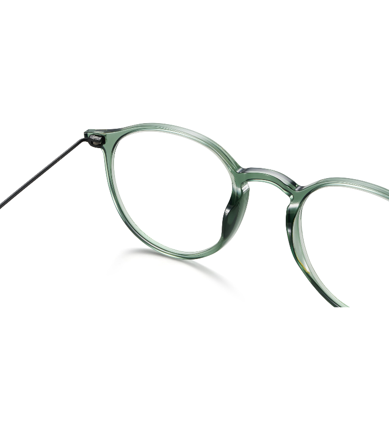 Lool Hangar II GRBK occhiale da vista unisex rotondo verde e nero - dettaglio