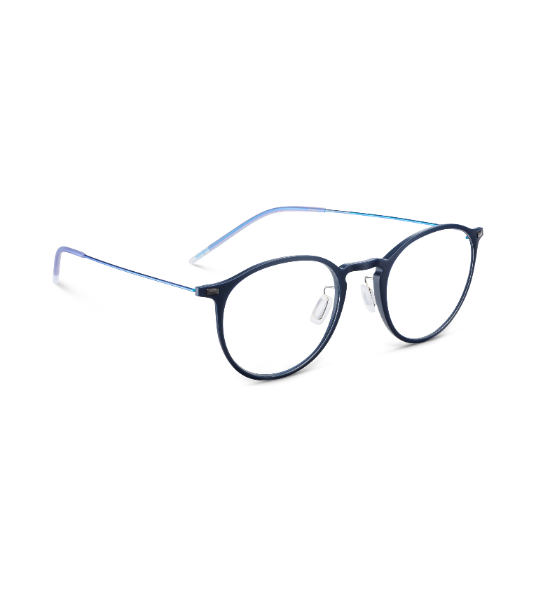 Lool Hangar.A DBBL occhiale da vista unisex rotondo blu - vista 3/4