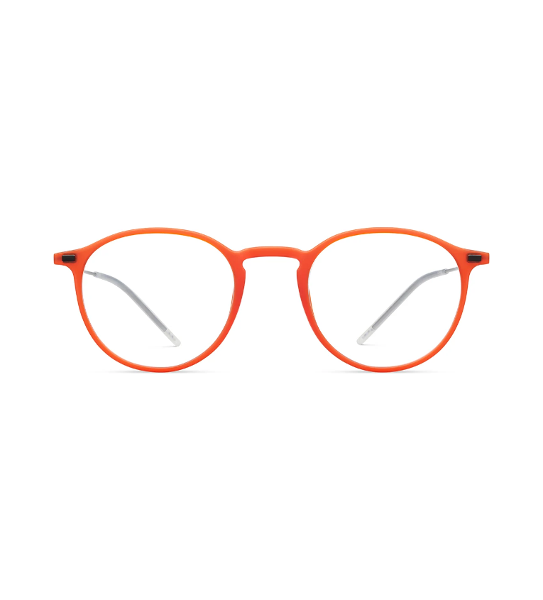 Lool Hangar OGGM occhiale da vista unisex rotondo arancione e grigio - vista frontale