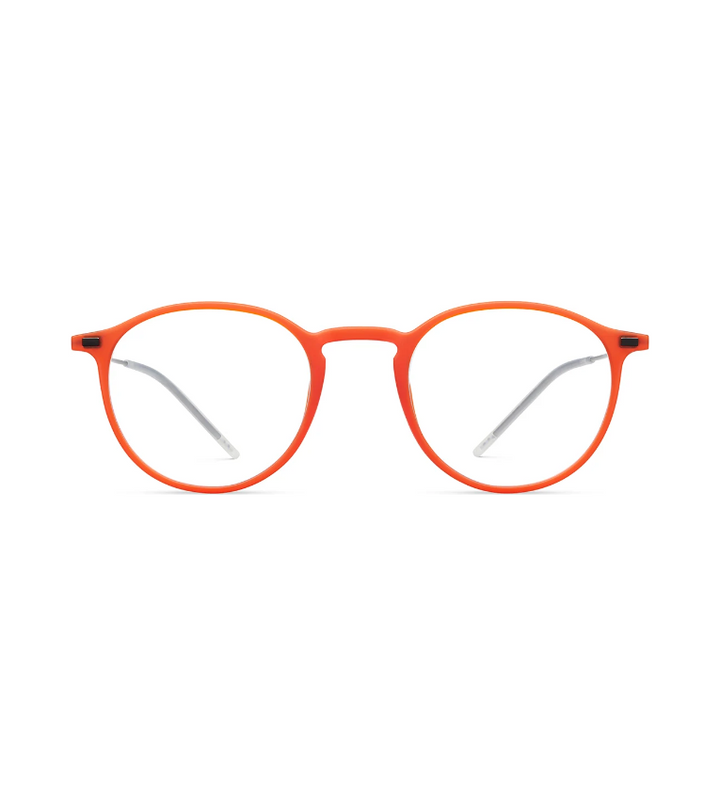 Lool Hangar OGGM occhiale da vista unisex rotondo arancione e grigio - vista frontale