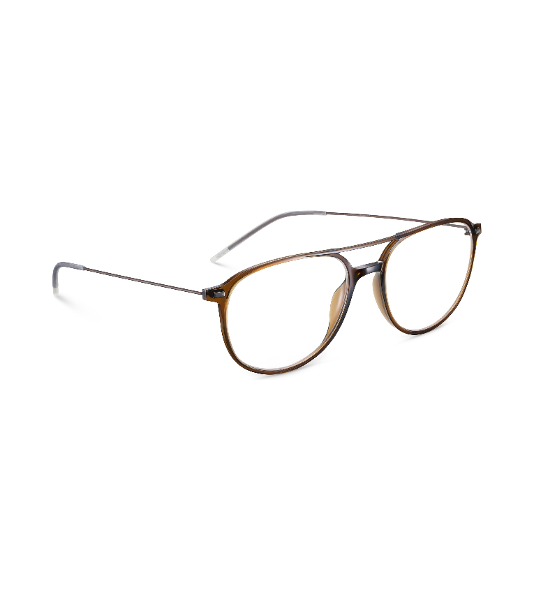 Lool Horizon II BR occhiale da vista unisex squadrato a doppio ponte marrone - vista 3/4