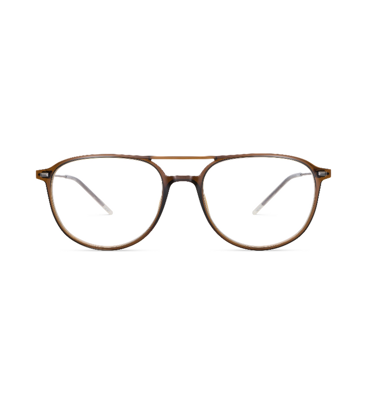 Lool Horizon II BR occhiale da vista unisex squadrato a doppio ponte marrone - vista frontale