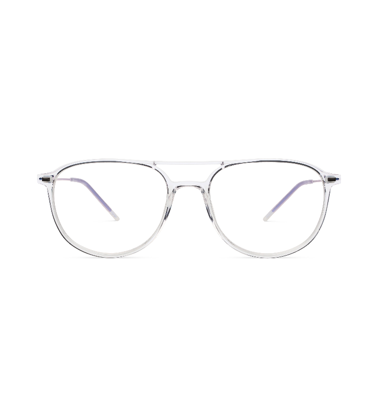 Lool Horizon II CLBL occhiale da vista unisex squadrato a doppio ponte trasparente e blu - vista frontale