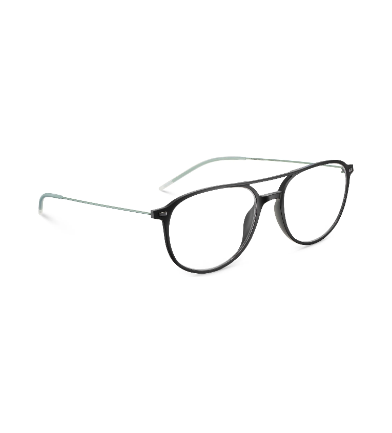 Lool Horizon BKGR occhiale da vista unisex doppio ponte nero e verde - vista 3/4