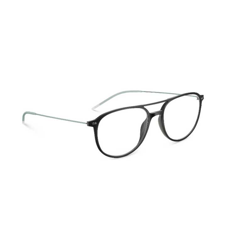 Lool Horizon BKGR occhiale da vista unisex doppio ponte nero e verde - vista 3/4