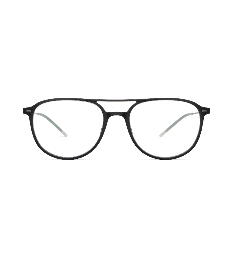 Lool Horizon BKGR occhiale da vista unisex doppio ponte nero e verde - vista frontale