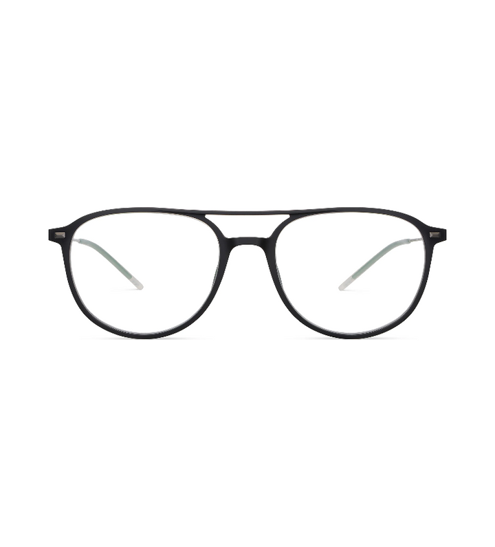 Lool Horizon BKGR occhiale da vista unisex doppio ponte nero e verde - vista frontale