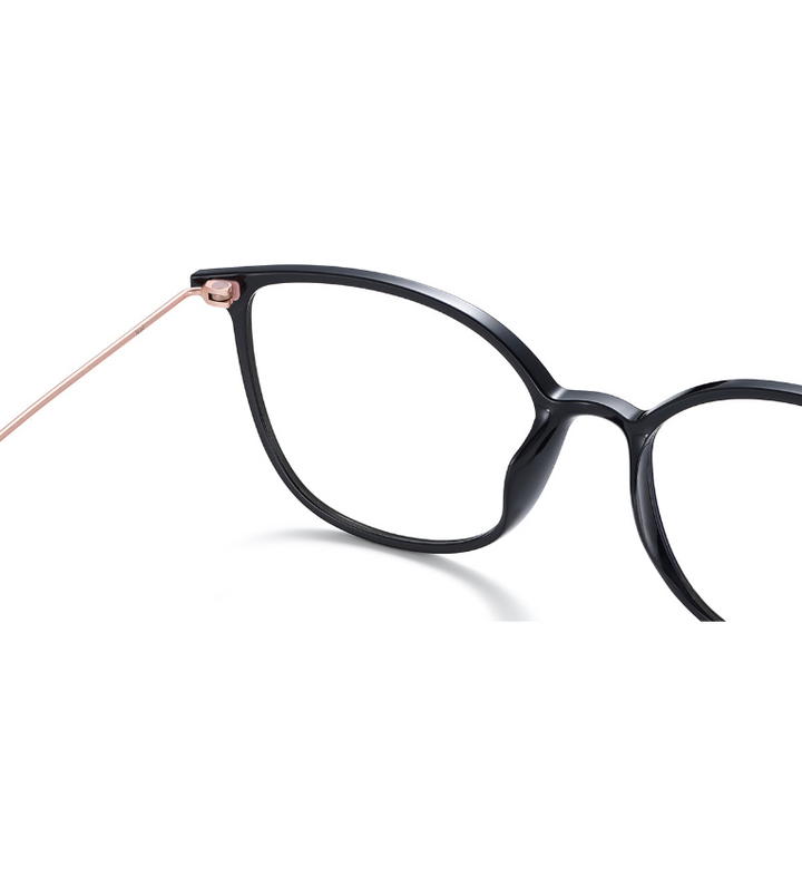 Lool Ladder BKPG occhiale da vista donna cat-eye nero e oro - dettaglio