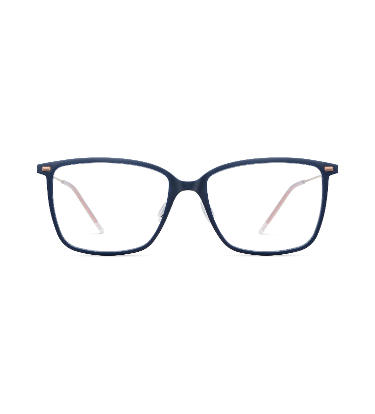 Lool Lattice.A DBFU occhiale da vista donna squadrato blu scuro e fucsia - vista frontale