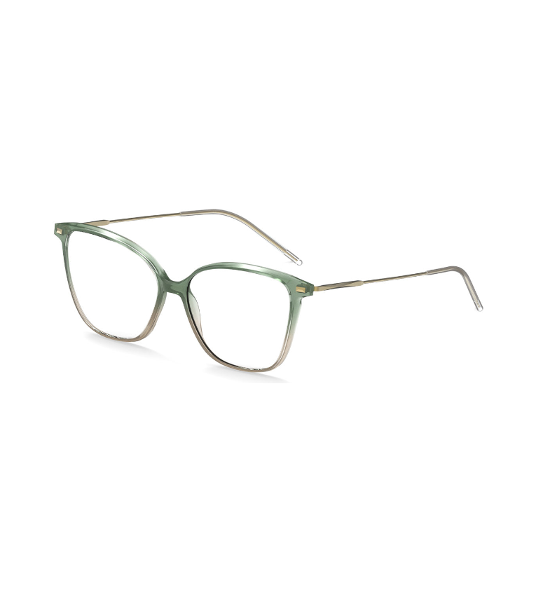 Lool Mirzam GRBE occhiale da vista donna cat-eye verde e beige - vista 3/4