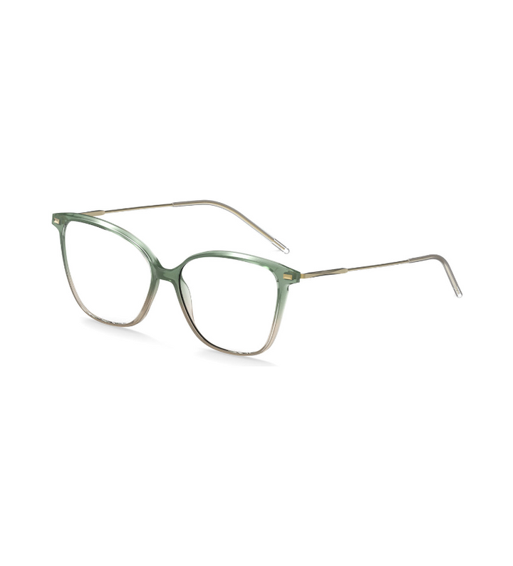 Lool Mirzam GRBE occhiale da vista donna cat-eye verde e beige - vista 3/4