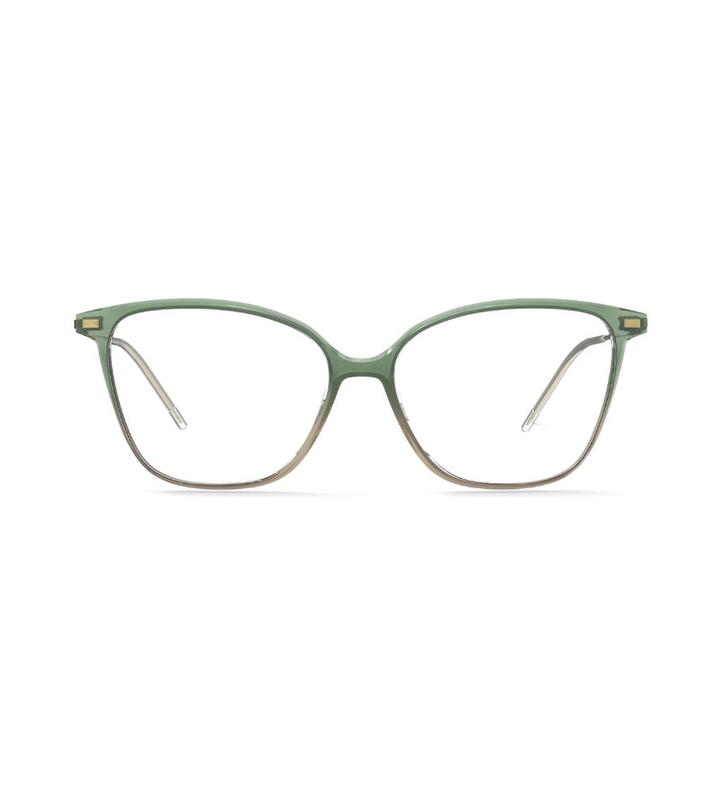 Lool Mirzam GRBE occhiale da vista donna cat-eye verde e beige - vista frontale