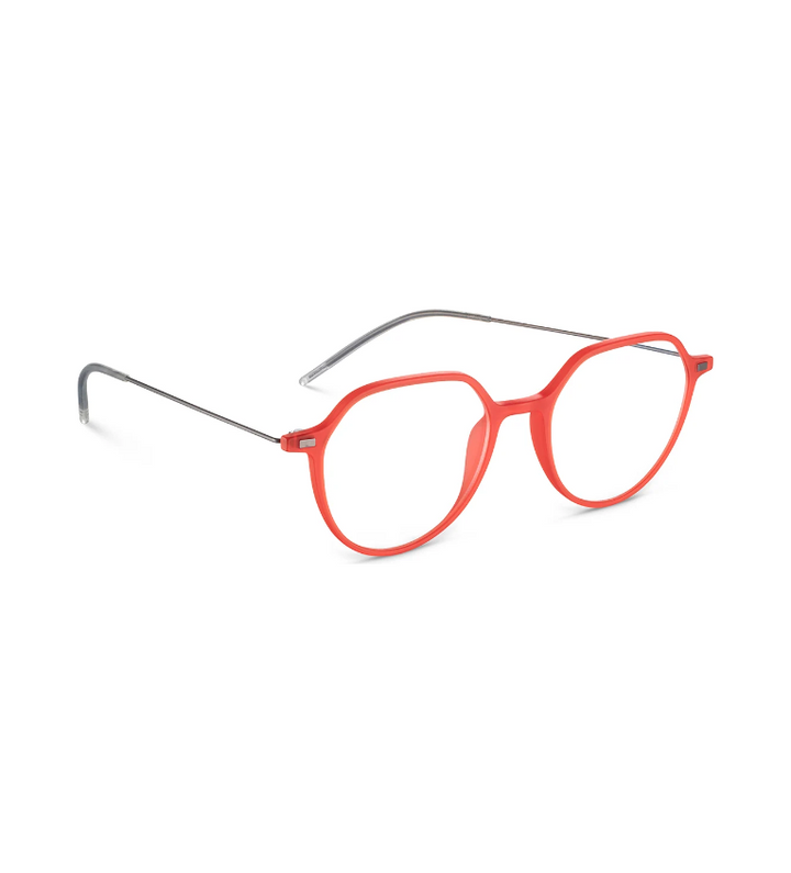 Lool Node OGGM occhiale da vista unisex rotondo arancione e grigio - vista 3/4