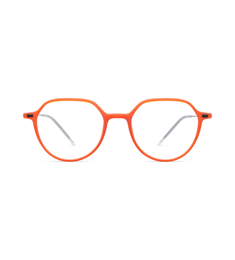 Lool Node OGGM occhiale da vista unisex rotondo arancione e grigio - vista frontale