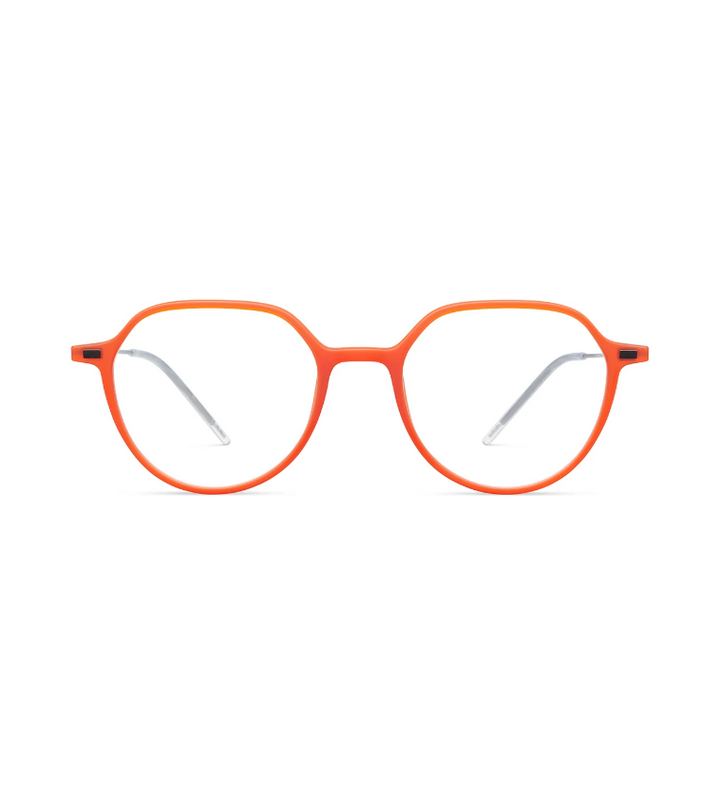 Lool Node OGGM occhiale da vista unisex rotondo arancione e grigio - vista frontale