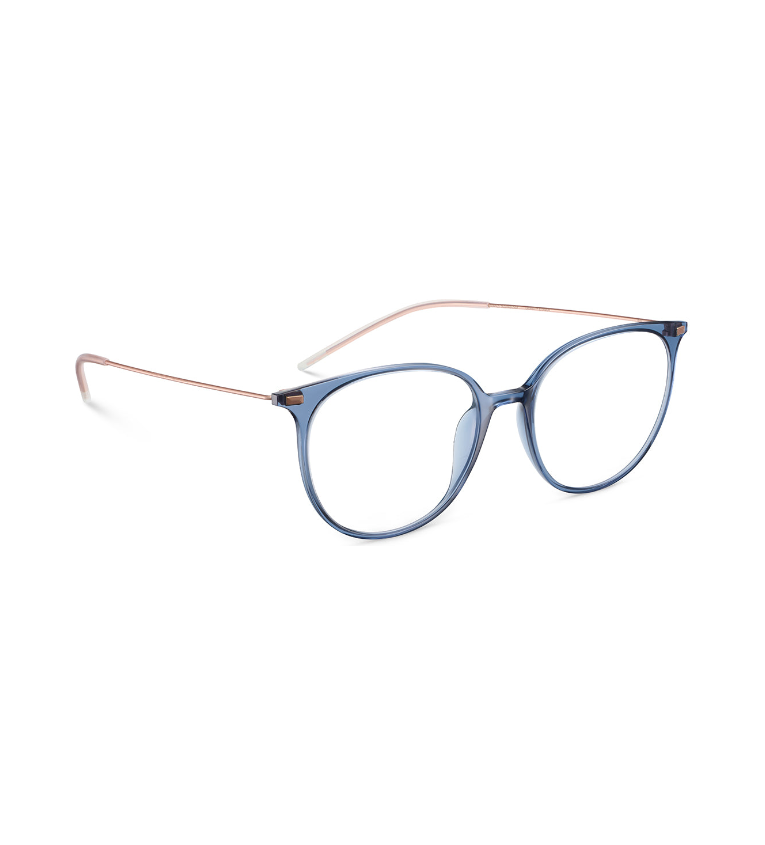 Lool Quoin II BLPG occhiale da vista donna panto azzurro e oro - vista 3/4