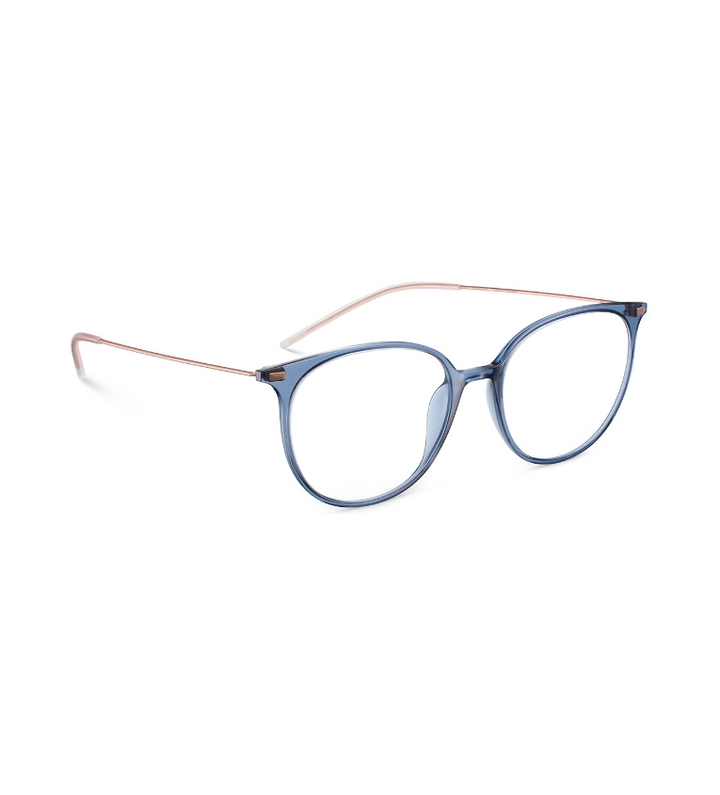 Lool Quoin II BLPG occhiale da vista donna panto azzurro e oro - vista 3/4