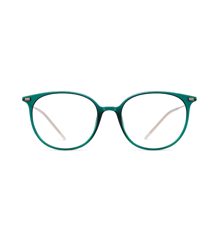 Lool Quoin II GRPG occhiale da vista donna panto verde e oro - vista frontale