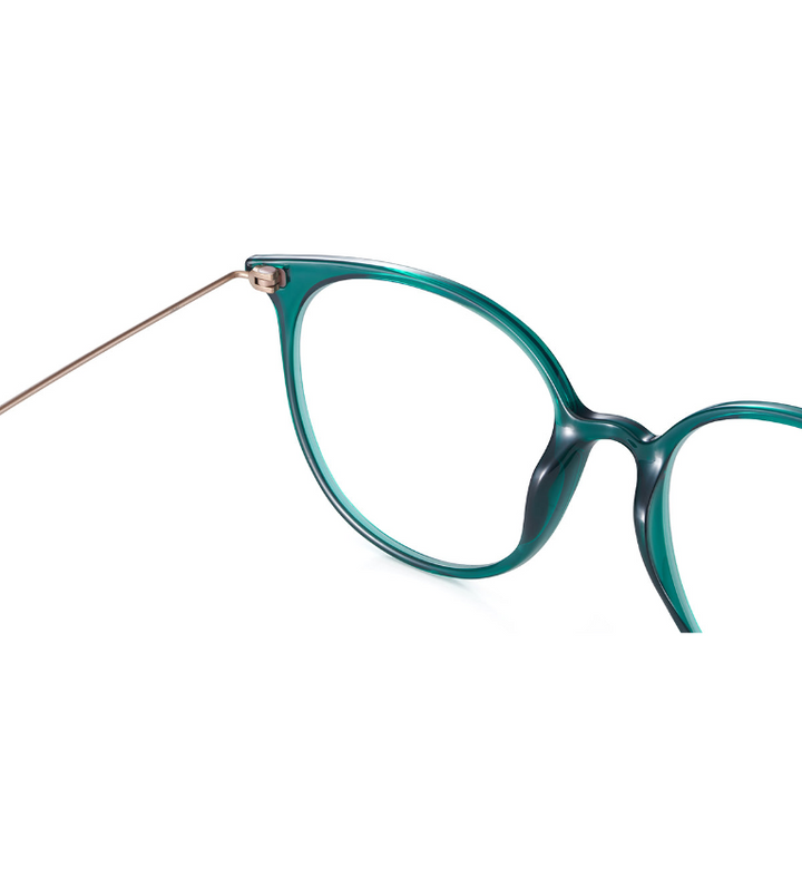 Lool Quoin II GRPG occhiale da vista donna panto verde e oro - dettaglio