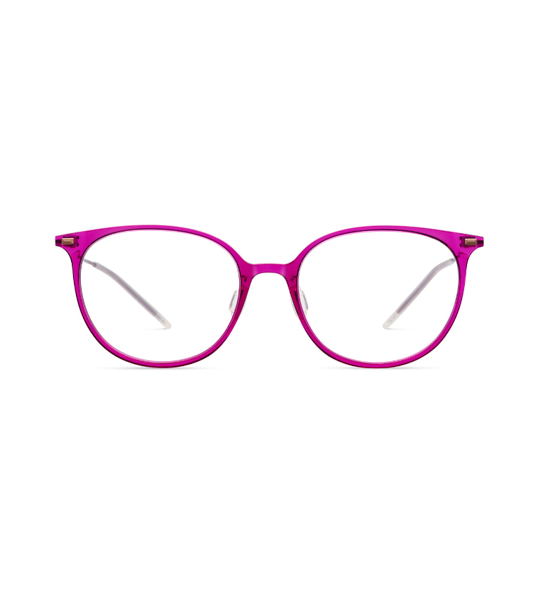 Lool Quoin.A II FUAU occhiale da vista unisex panto fucsia e melanzana - vista frontale