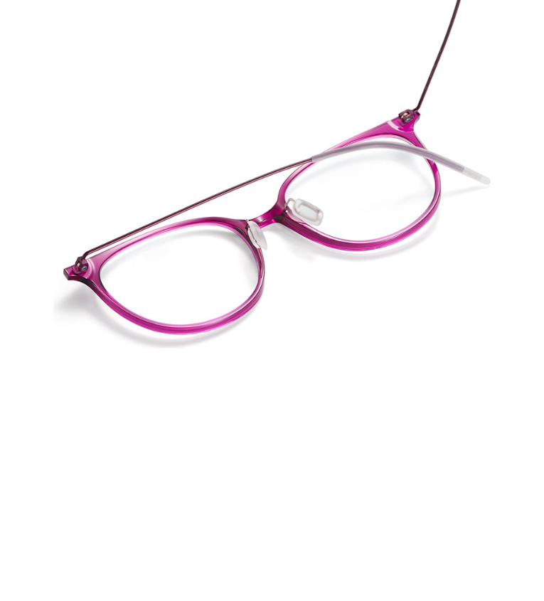 Lool Quoin.A II FUAU occhiale da vista unisex panto fucsia e melanzana - dettaglio