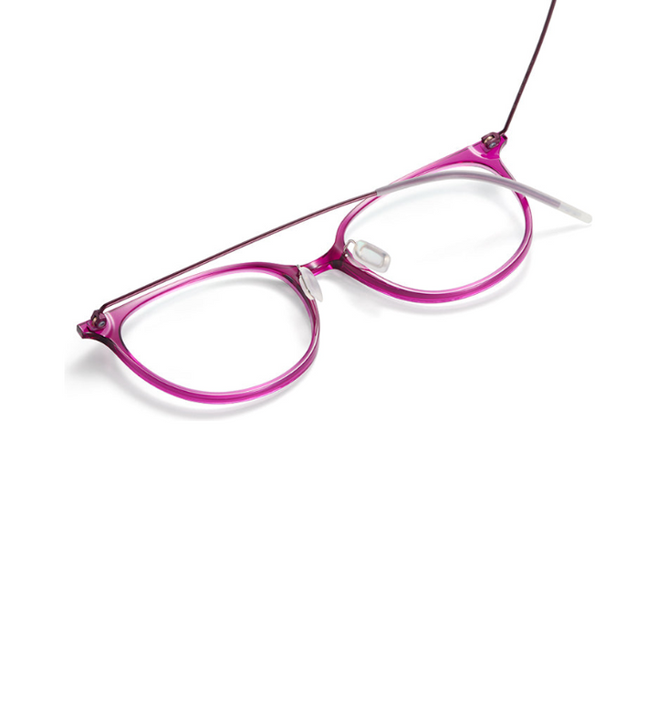 Lool Quoin.A II FUAU occhiale da vista unisex panto fucsia e melanzana - dettaglio