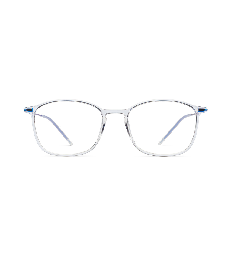 Lool Ratio CLBL occhiale da vista uomo squadrato trasparente e blu - vista frontale
