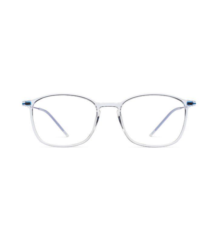 Lool Ratio CLBL occhiale da vista uomo squadrato trasparente e blu - vista frontale