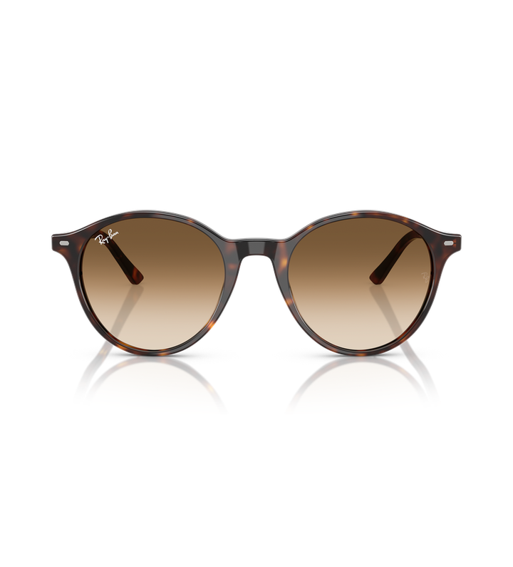 Ray-Ban Bernard RB2230 occhiali da sole rotondi tartarugato lucido con lenti marrone sfumato - vista frontale