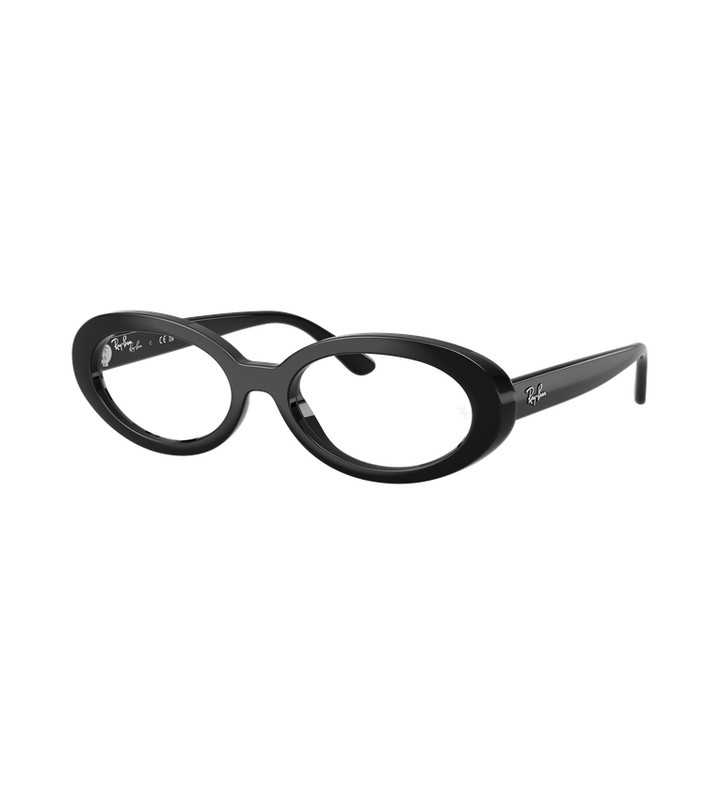 Ray-Ban RX2223V Optics occhiali da vista ovali nero lucido - vista 3/4
