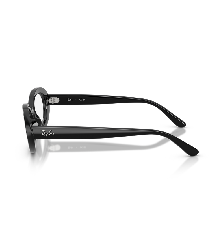 Ray-Ban RX2223V Optics occhiali da vista ovali nero lucido - vista laterale