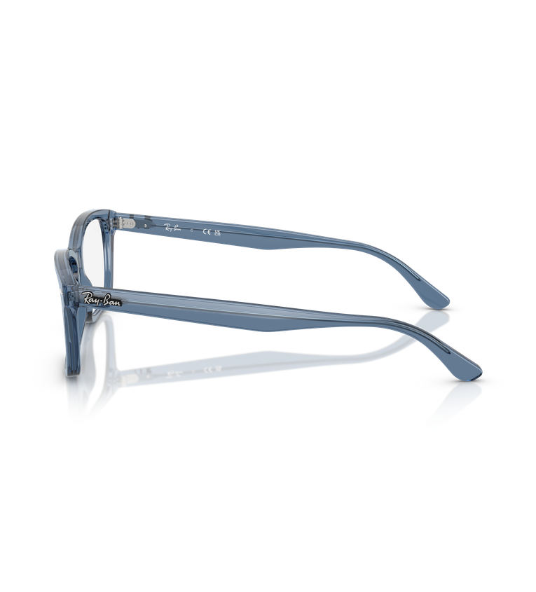 Ray-Ban RX5428 Optics occhiali da vista rettangolari blu trasparente - vista laterale