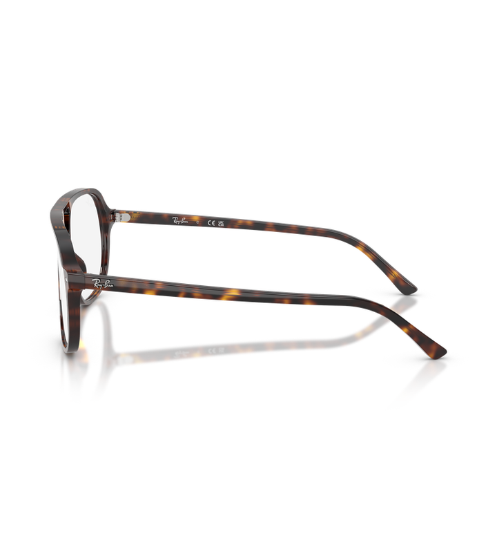 Ray-Ban RX5698 Optics occhiali da vista squadrati tartarugato lucido - vista laterale