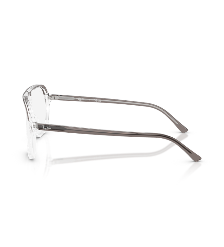 Ray-Ban RX5698 Optics occhiali da vista squadrati grigio su trasparente - vista laterale