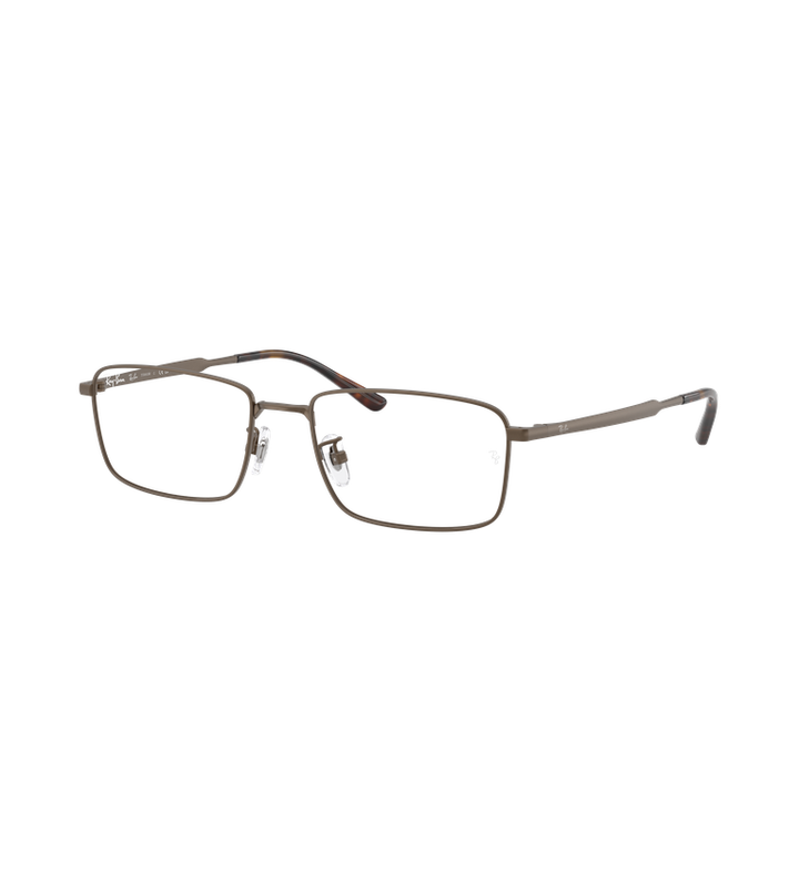 Ray-Ban RX8786D Optics occhiali da vista rettangolari marrone - vista 3/4