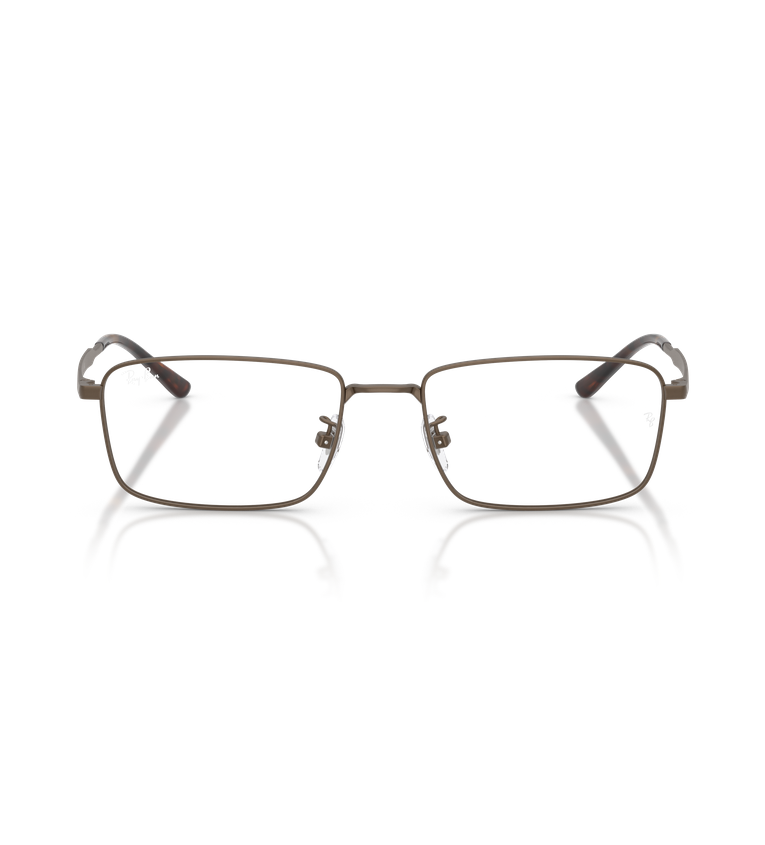 Ray-Ban RX8786D Optics occhiali da vista rettangolari marrone - vista frontale