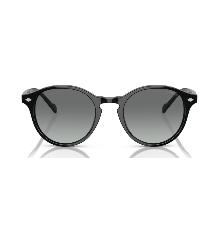 Vogue VO5327S Nero Lucido, lenti Grigio Sfumato - vista frontale